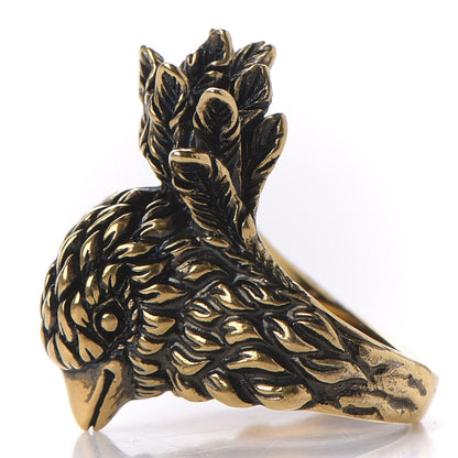 Gucci Metal Eagle Ring 5.5 Aged Gold 3 of 5