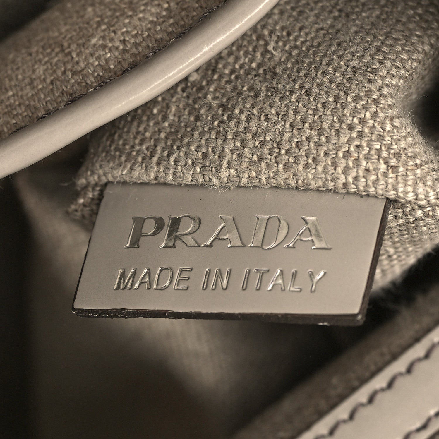 Prada Canvas Mistolino Frame Bag Naturale 7 of 11