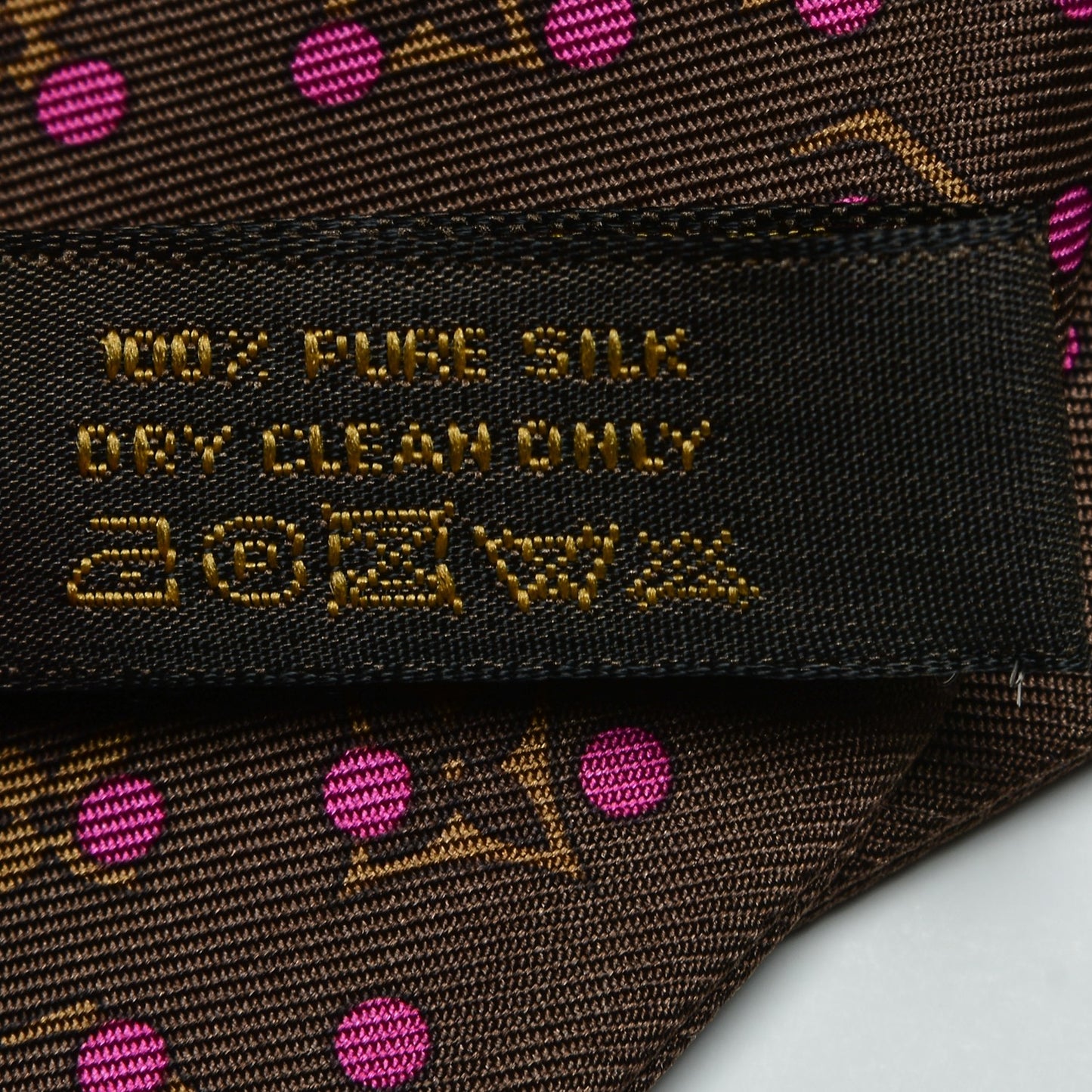Silk Perforated Monogram Bandeau Fuchsia Brown