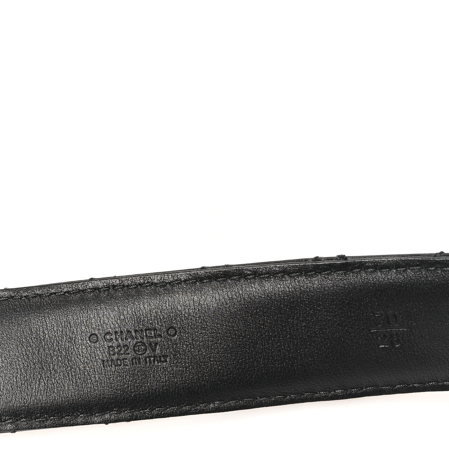 Calfskin Quilted CC Chain Belt 70 28 Black