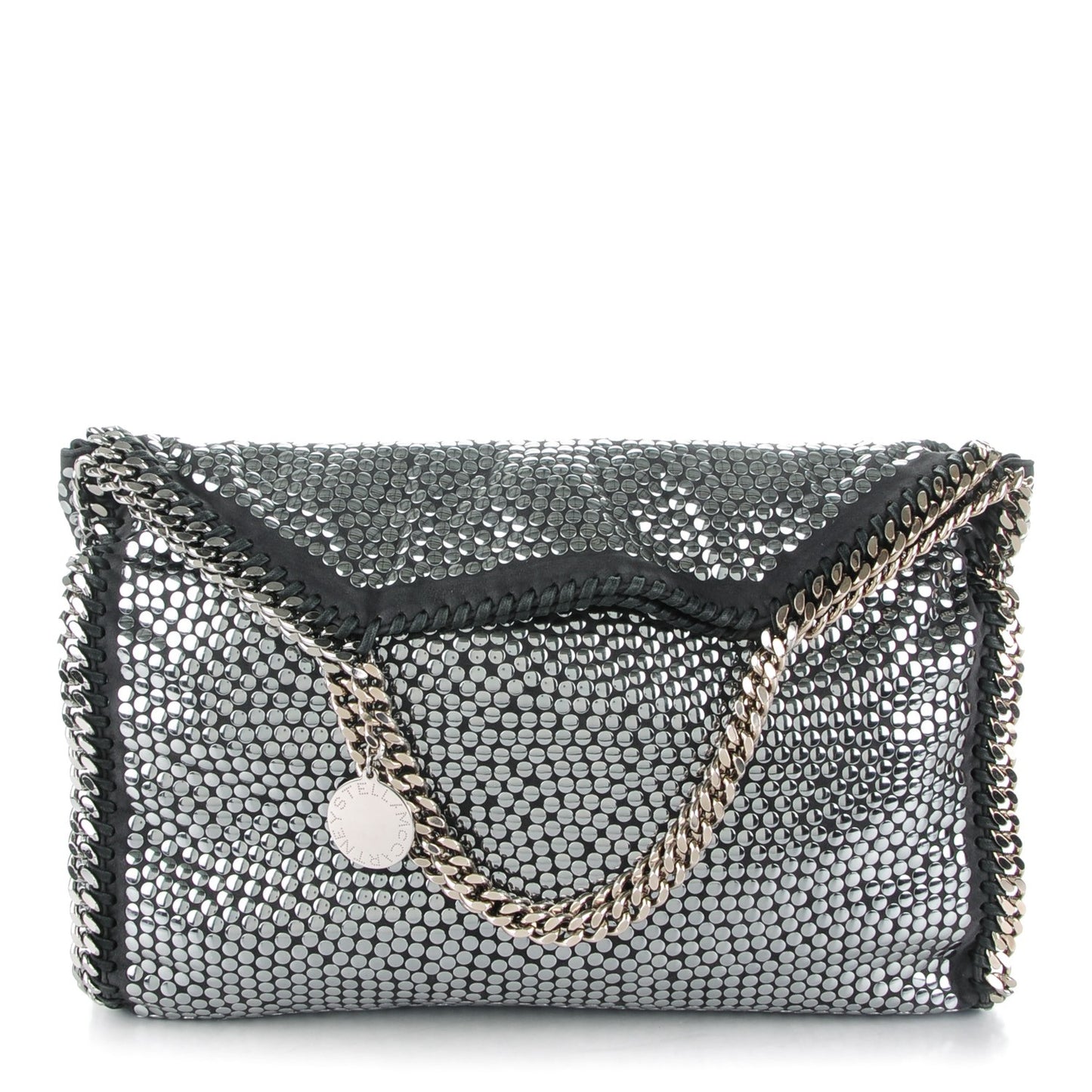 Studded Eco Suede Falabella Tote Black