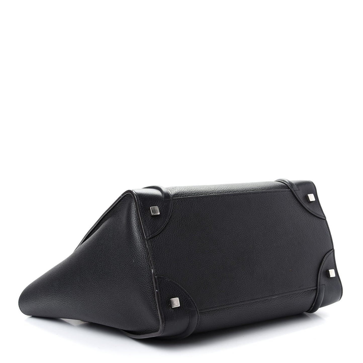 Drummed Calfskin Mini Luggage Black