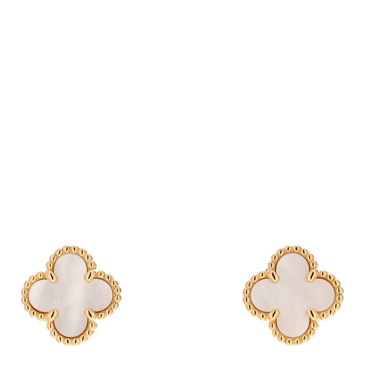 18K Yellow Gold Mother of Pearl Sweet Alhambra Earrings