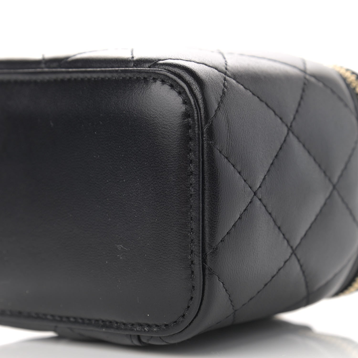 Chanel Lambskin Quilted Mini Pearl Crush Vanity Case With Chain Black 10 of 11