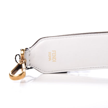 Fendi X FILA Glazed Fabric FF 1974 Mania Mini Strap You Mogano Panna White 3 of 4