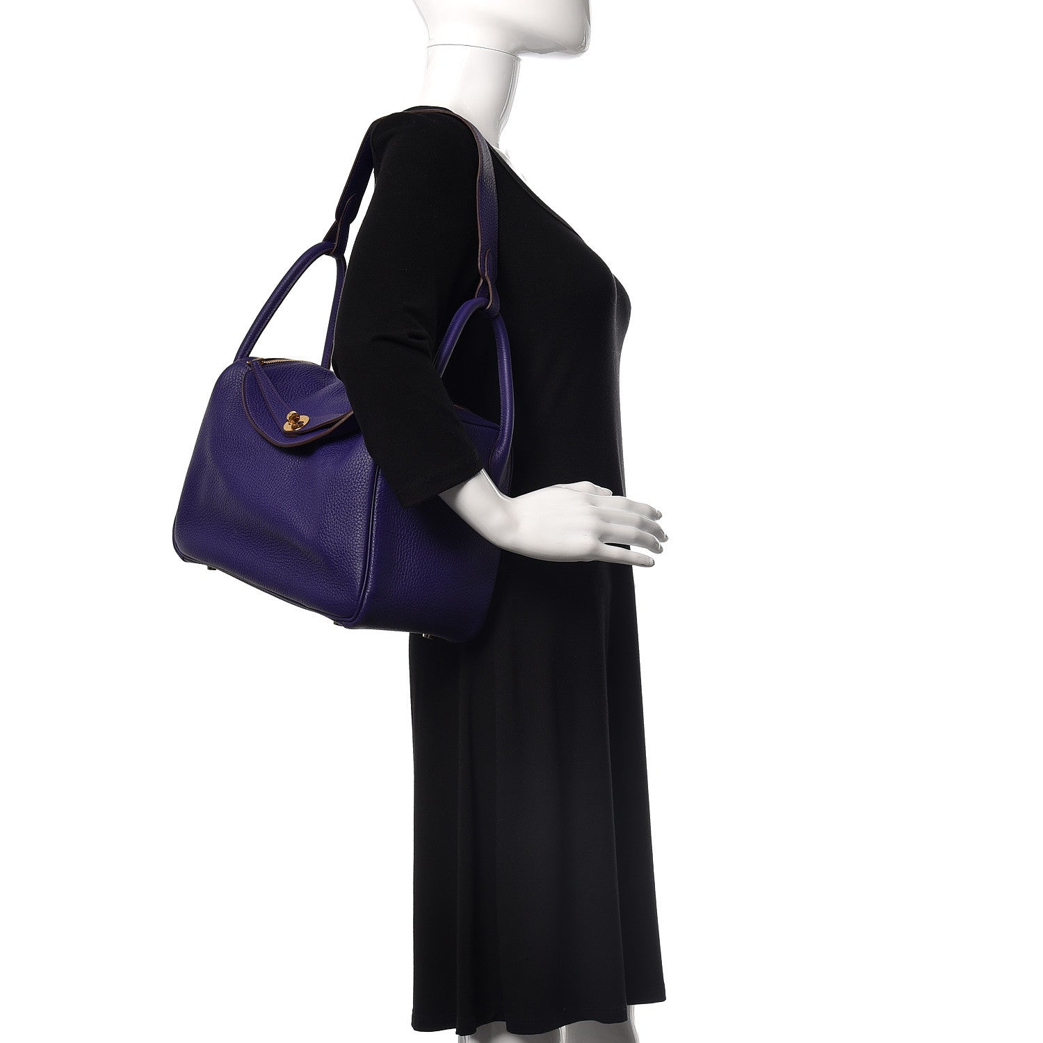 Hermes Taurillon Clemence Lindy 30 Iris 2 of 12