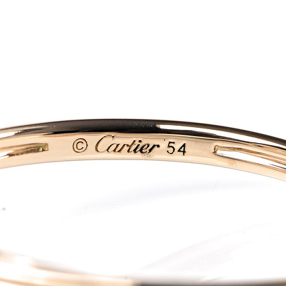 Cartier 18K Yellow Gold Diamond Mother of Pearl Amulette de Ring 54 6.75 5 of 7