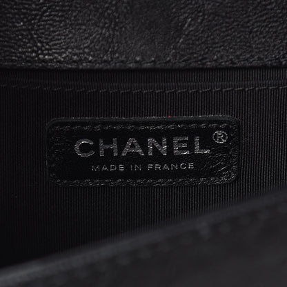 Chanel Calfskin Quilted Medium Boy Top Handle Flap Black 8 of 12