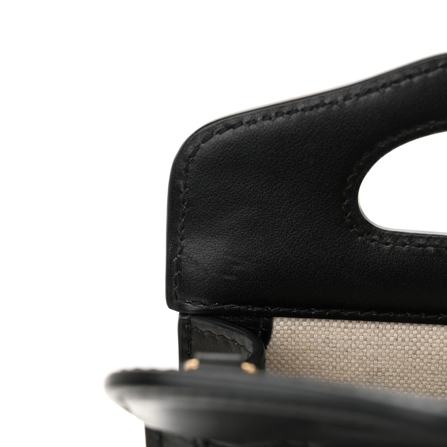Gucci Calfskin GG Matelasse Mini Top Slip Handle Crossbody Bag Black Natural 13 of 13