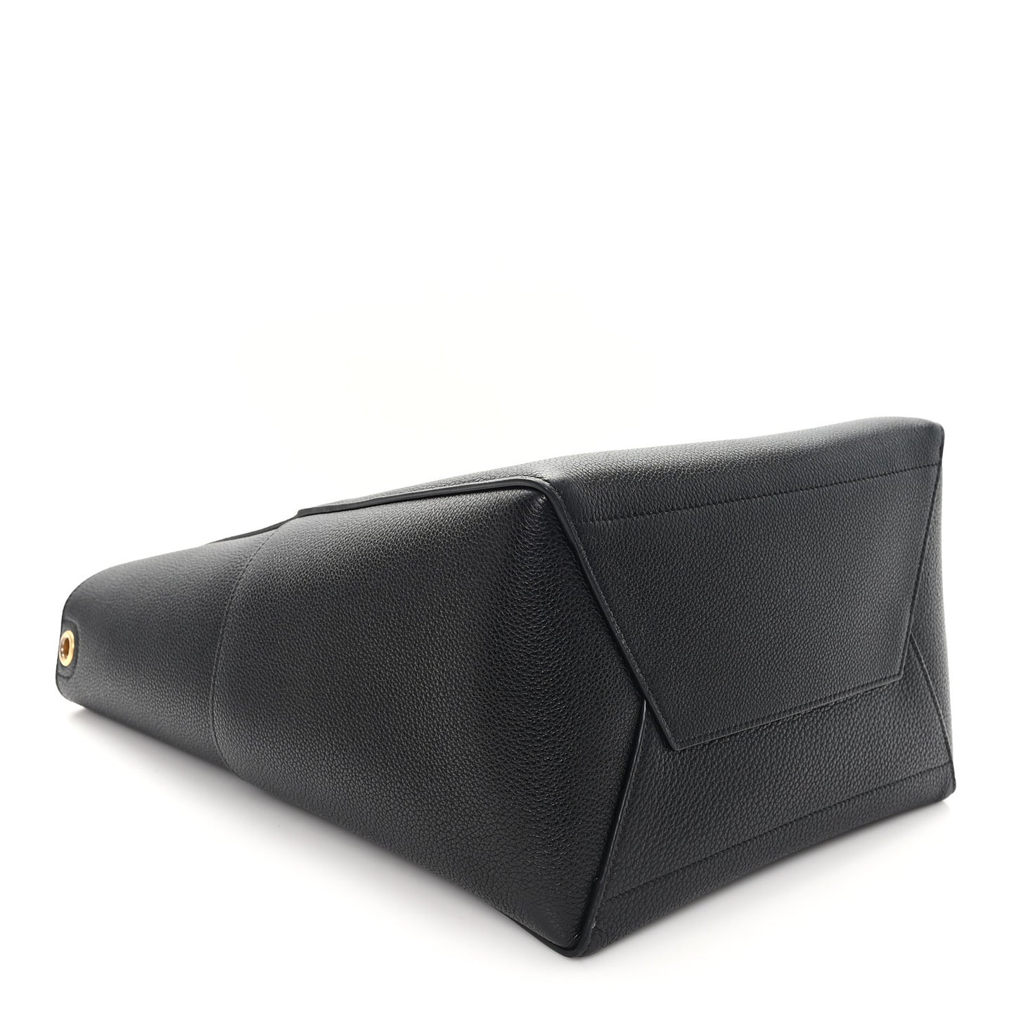 Soft Grained Calfskin Sangle Bucket Bag Black