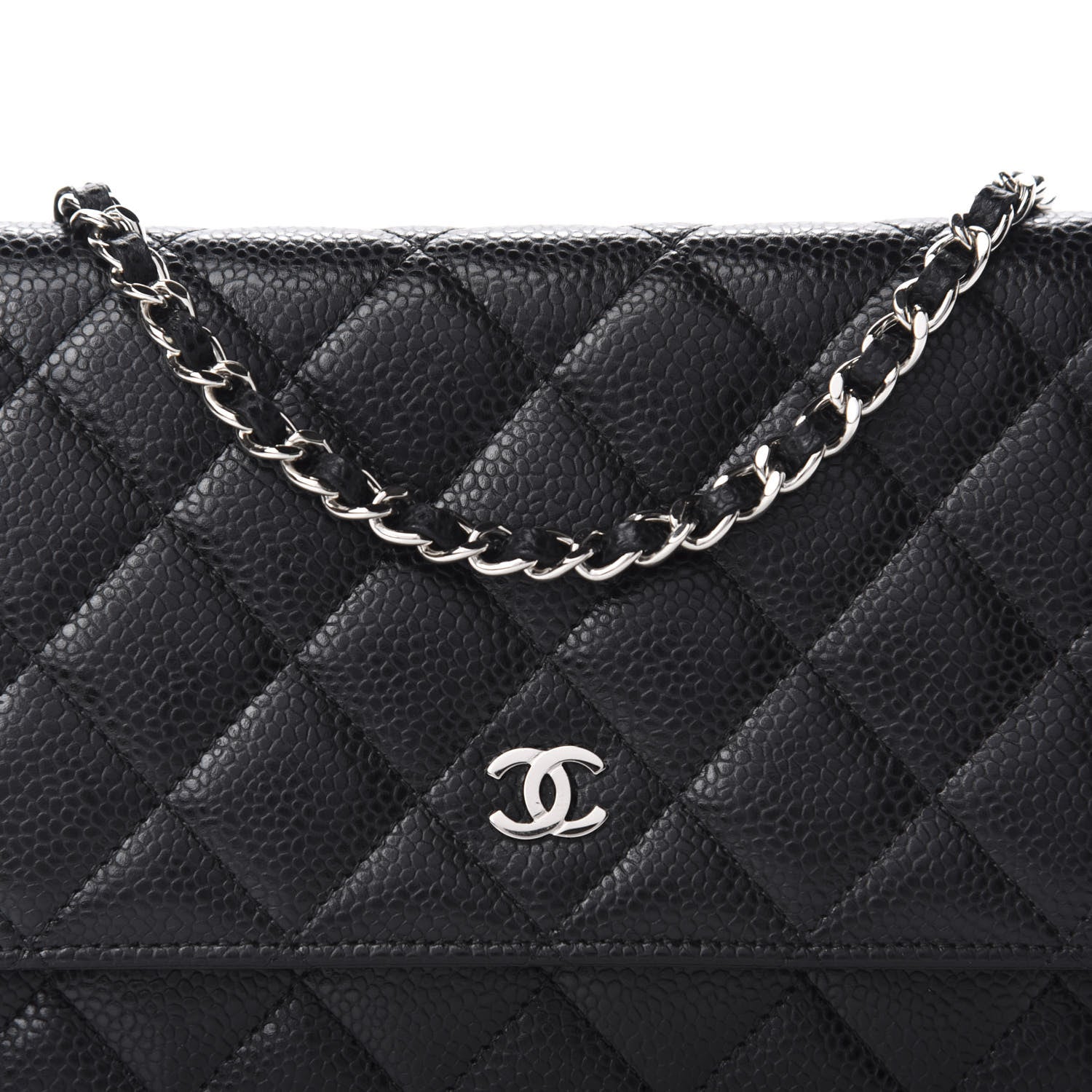 Chanel Caviar Quilted Wallet On Chain WOC Black 11 of 12