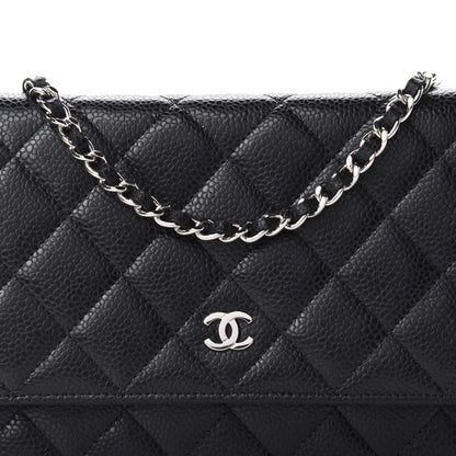 Chanel Caviar Quilted Wallet On Chain WOC Black 11 of 12