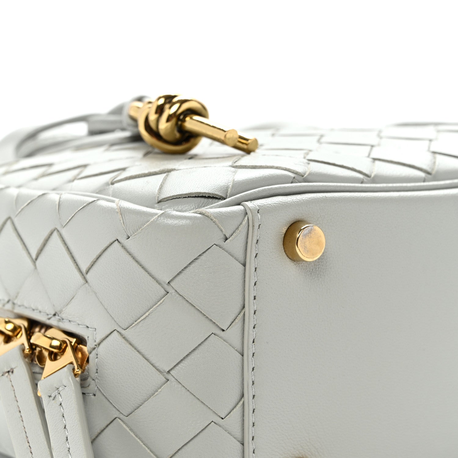 Bottega Veneta Lambskin Intrecciato Small Getaway Agate Grey 8 of 9