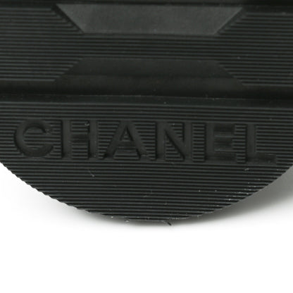 Chanel Shiny Goatskin Calfskin Quilted Lace Up Combat Boots 38.5 Black 8 of 14