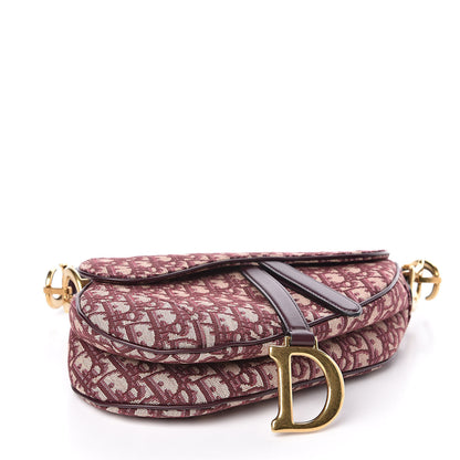 Christian Dior Oblique Saddle Bag Burgundy 4 of 11