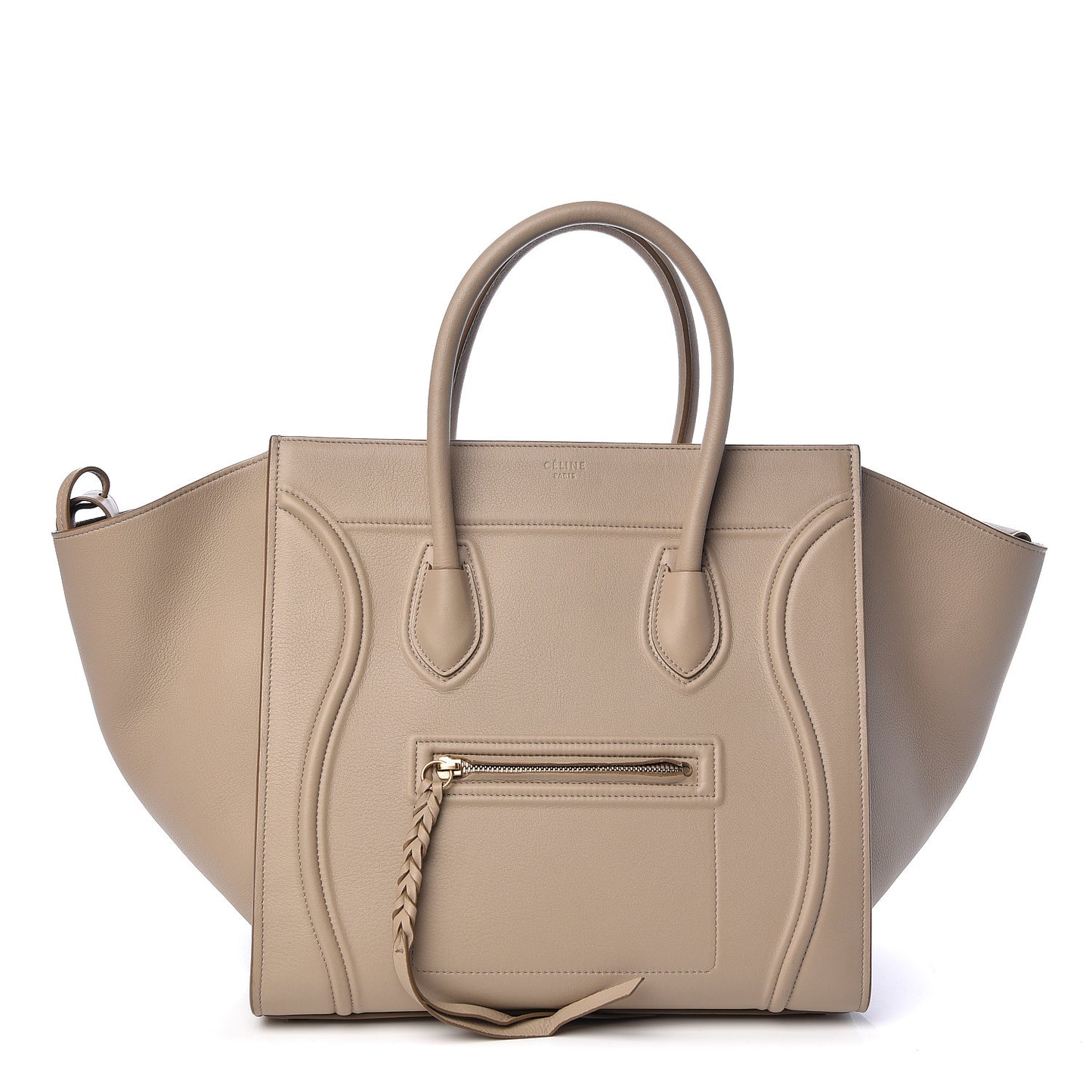Supple Calfskin Medium Phantom Luggage Beige