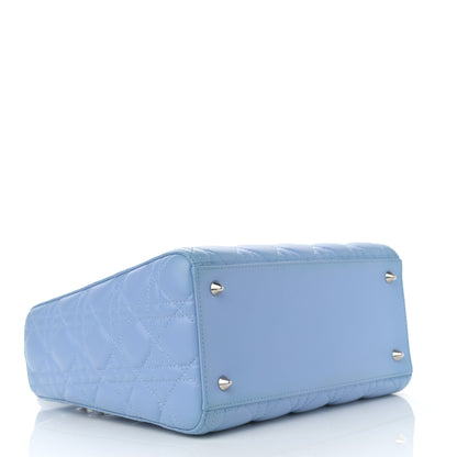 Christian Dior Lambskin Cannage Medium Lady Dior Light Blue 3 of 11