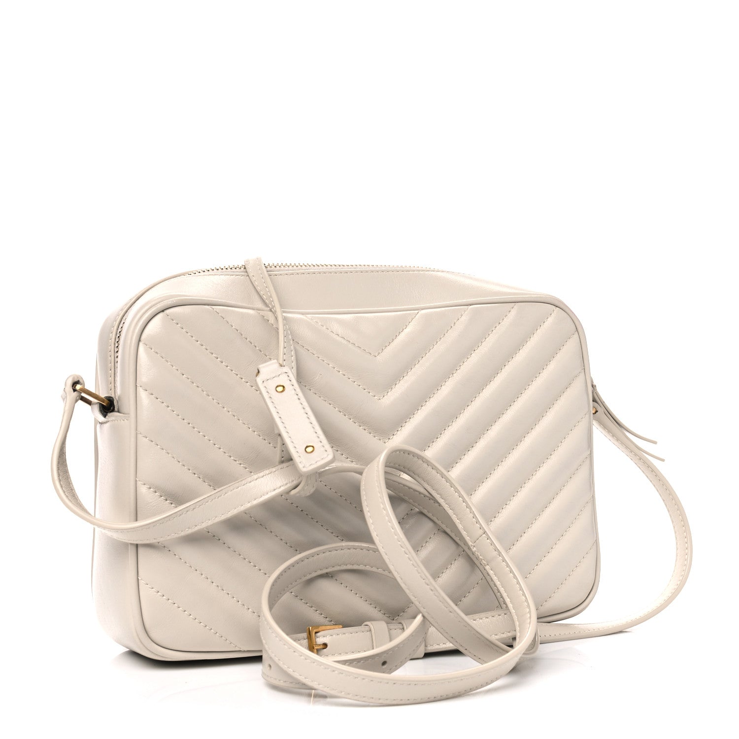 Saint Laurent Calfskin Matelasse Monogram Lou Camera Bag Crema Soft 2 of 10