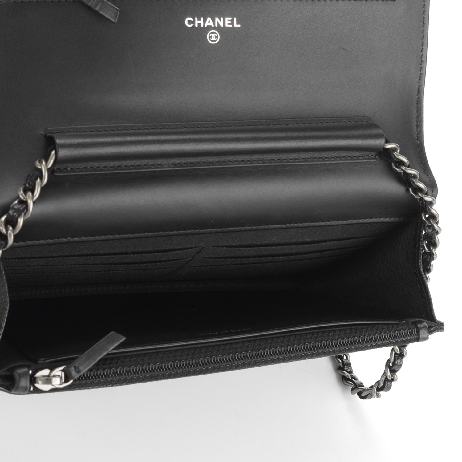 Chanel Caviar Quilted Boy Wallet On Chain WOC Black 5 of 8