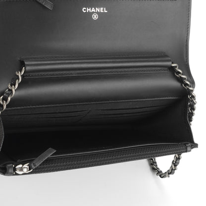 Chanel Caviar Quilted Boy Wallet On Chain WOC Black 5 of 8