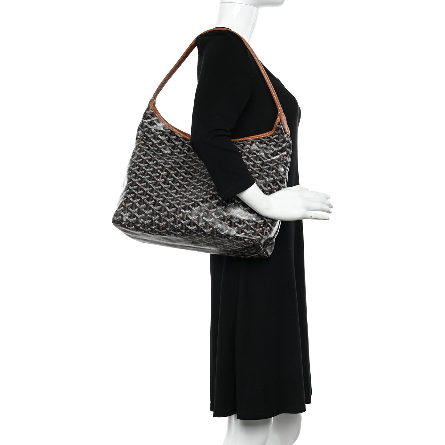 Goyardine Boheme Hobo Black Gold