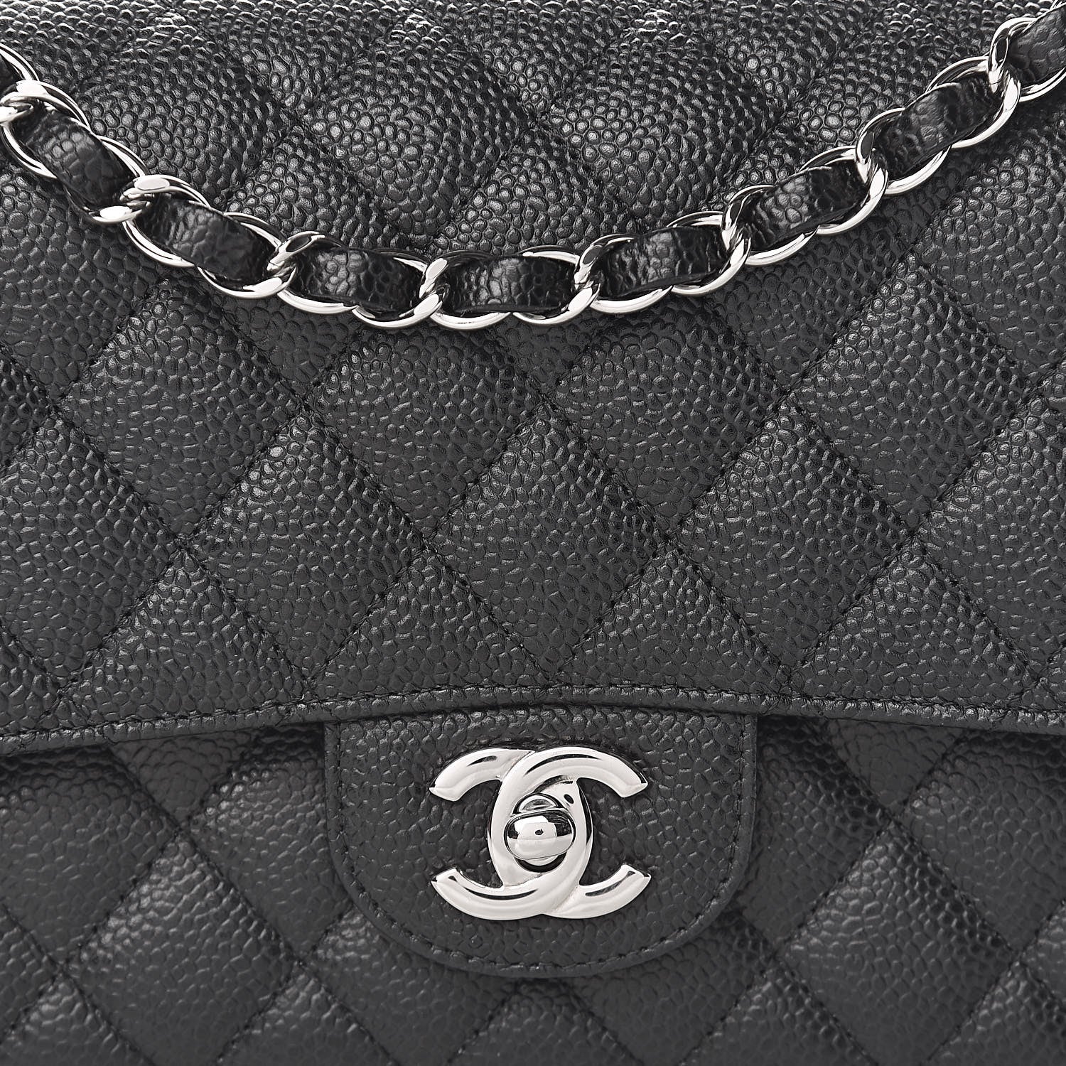 Chanel Caviar Quilted Medium Double Flap Black 8 of 11