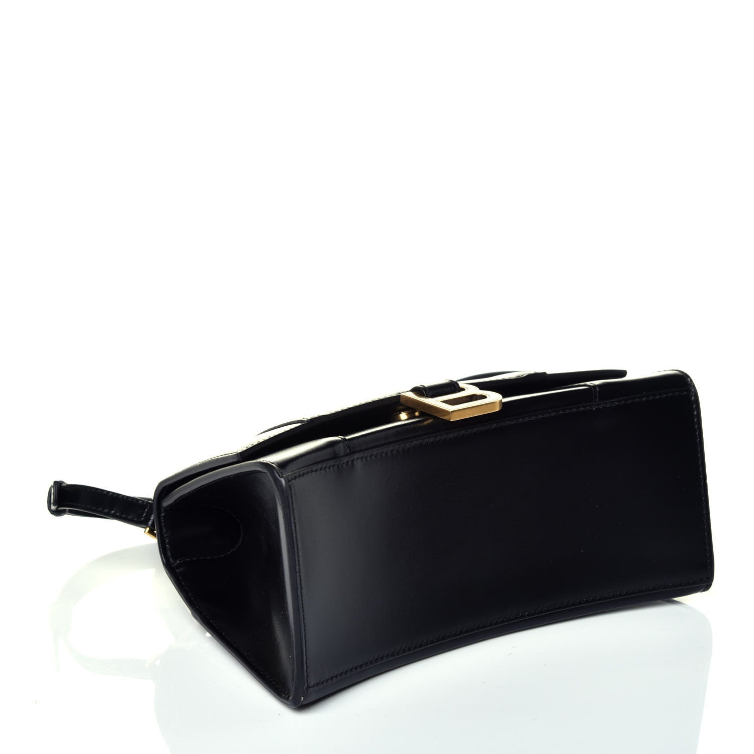 Balenciaga Shiny Box Calfskin Small Hourglass Top Handle Bag Black 5 of 9