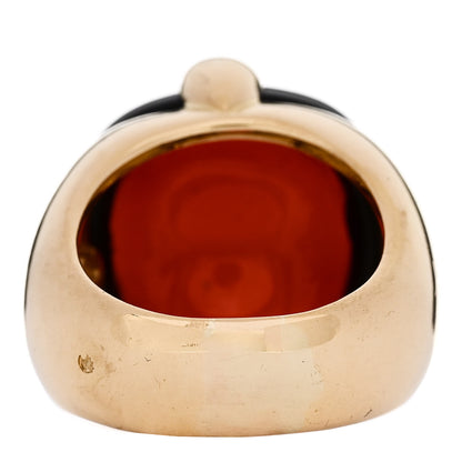 Pomellato 18K Yellow Gold Garnet Griffe Ring 56 7.5 4 of 6