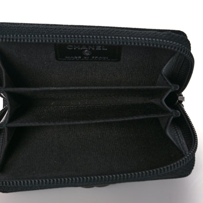 Chanel Caviar Quilted Boy Zip Around Coin Purse Wallet Black 5 of 8