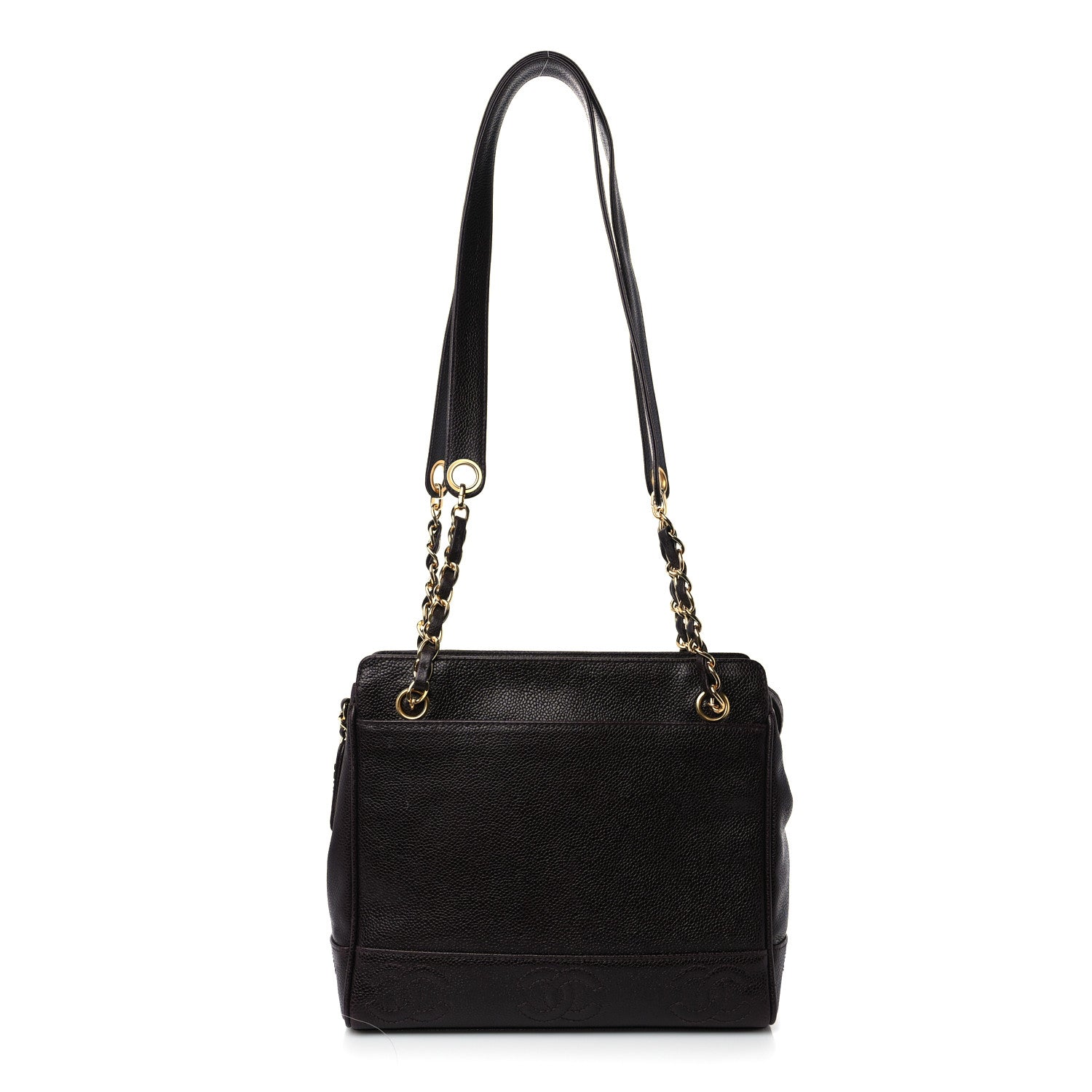 Chanel Caviar CC Shoulder Bag Dark Brown 1 of 8