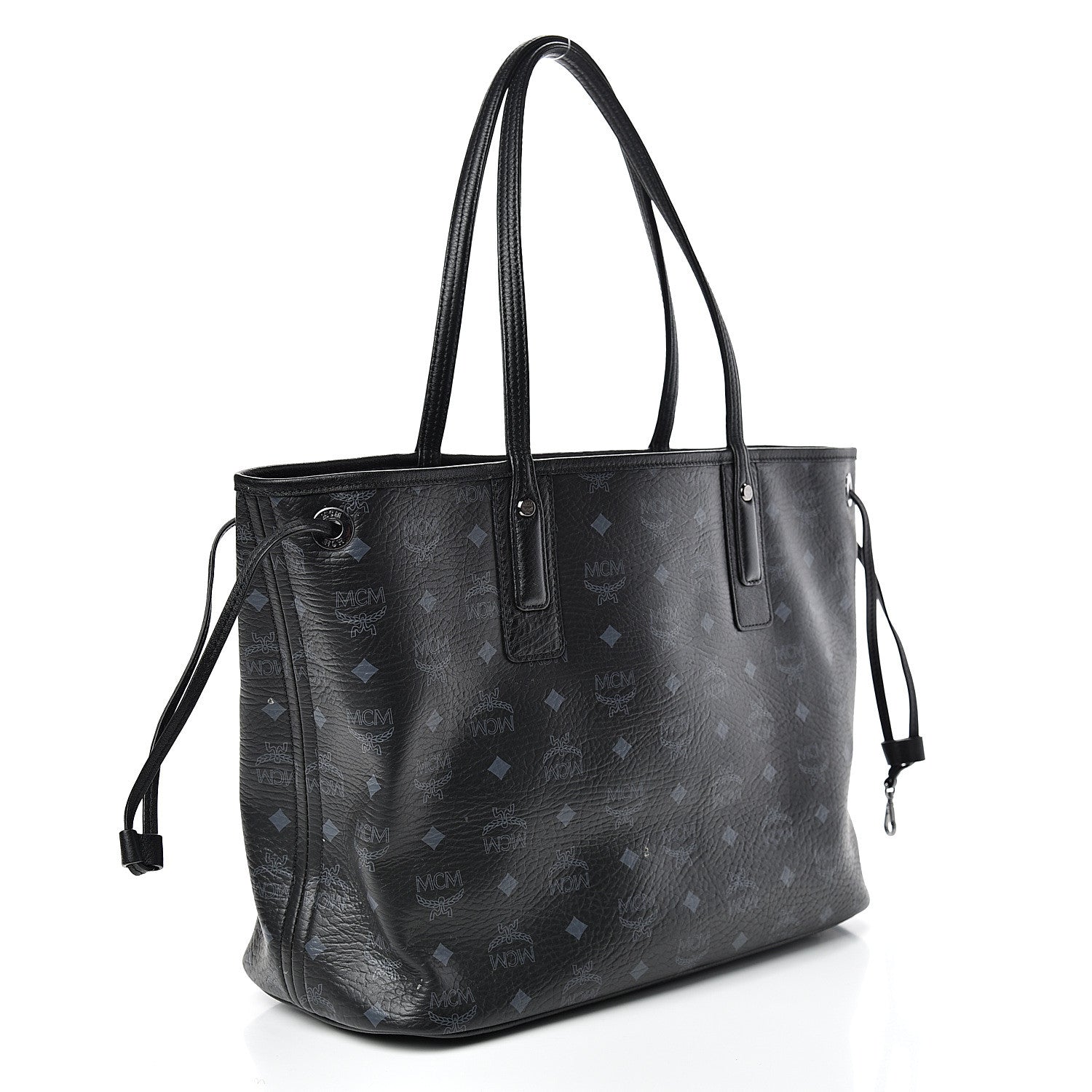 MCM Visetos Medium Liz Reversible Shopper Tote Black 3 of 17