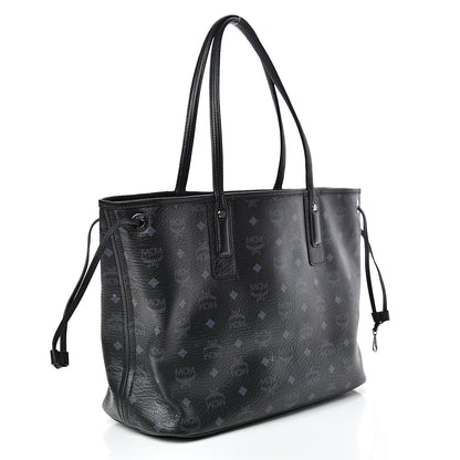 MCM Visetos Medium Liz Reversible Shopper Tote Black 3 of 17