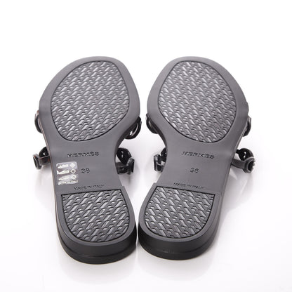 Hermes Rubber Chaine d'Ancre Rivage Sandals 38 Black 5 of 8