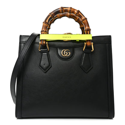 Gucci Calfskin Small Diana Tote Bag Black Yellow Fluo 1 of 11