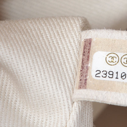 Chanel Woven Canvas Lambskin Quilted Tweed Backpack Pocket Beige 7 of 7