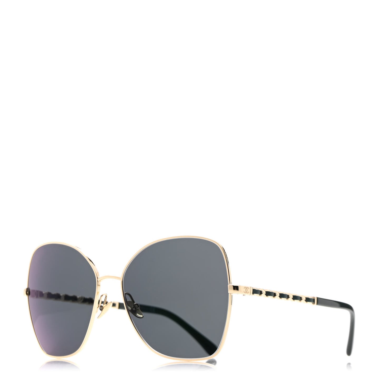 Metal Square Frame Chain Sunglasses 4274-Q Green