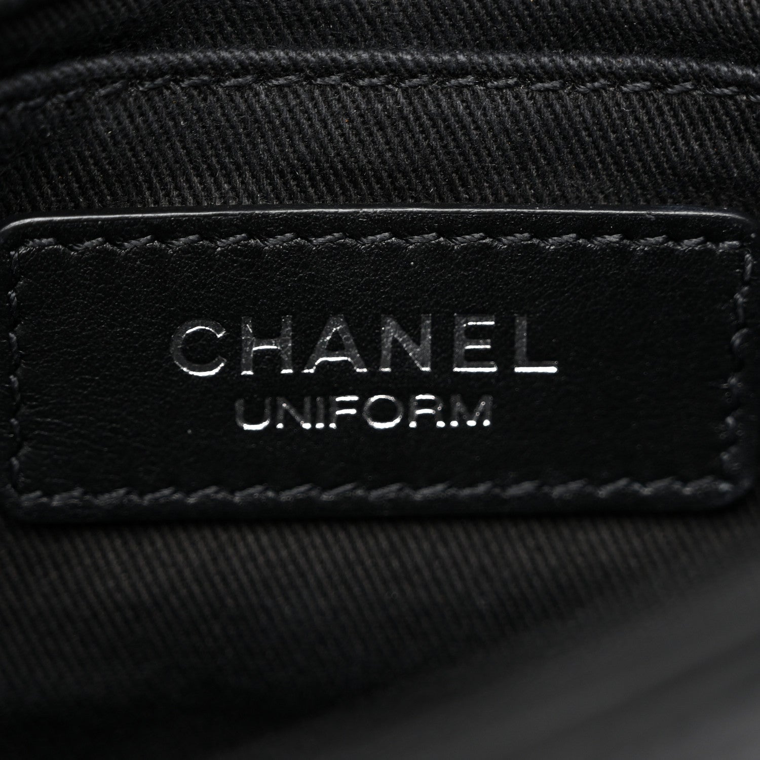 Chanel Calfskin Quilted CC Uniform Flap Belt Bag Black 6 of 16
