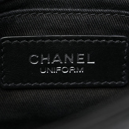 Chanel Calfskin Quilted CC Uniform Flap Belt Bag Black 6 of 16