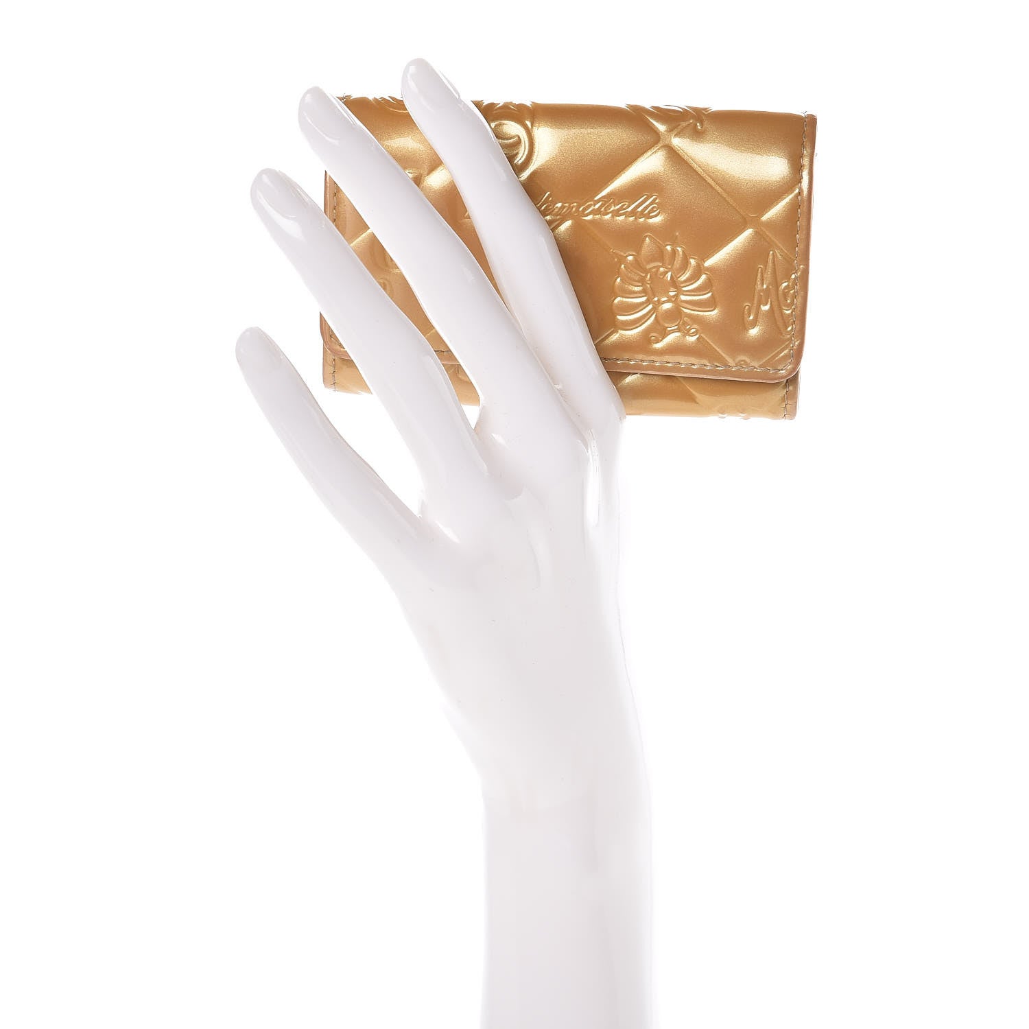 Chanel Patent Quilted Mademoiselle Precious Symbols 6 Key Holder Gold 2 of 14