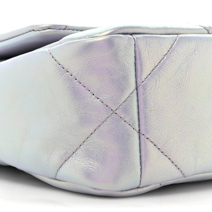Chanel Iridescent Calfskin Quilted Medium Chanel 19 Flap Light Purple Blue 10 of 10