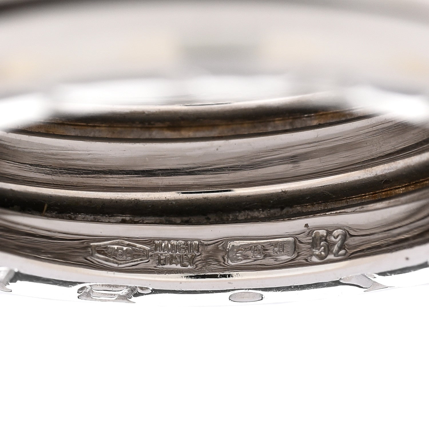 Bulgari 18K White Gold B.Zero1 Three-Band Ring 52 6 5 of 5