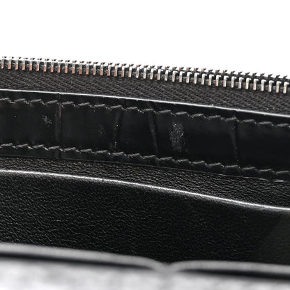 Balenciaga Shiny Calfskin Monochrome Crocodile Embossed Hourglass Chain Bag Black 11 of 11