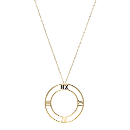 Tiffany 18K Yellow Gold Large Atlas Open Pendant Necklace 1 of 6