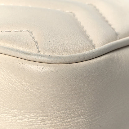 Gucci Calfskin Matelasse Super Mini GG Marmont Shoulder Bag White 12 of 13