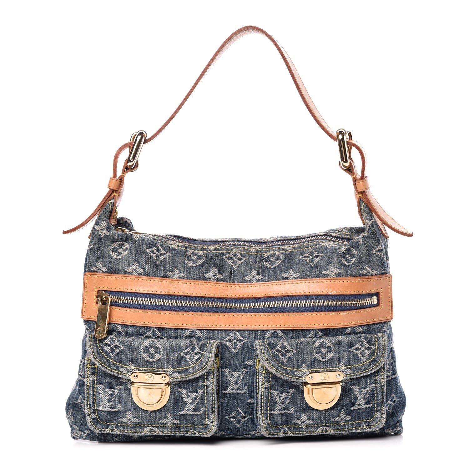 Louis Vuitton Monogram Denim Baggy PM Blue 1 of 16