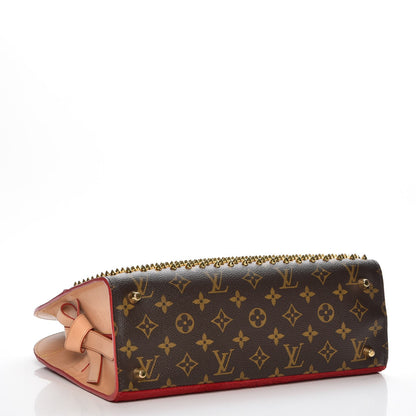 Louis Vuitton Monogram Calf Hair Spikes Iconoclasts Christian Louboutin Tote Red 4 of 6