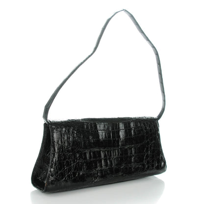 Nancy Gonzalez Crocodile Envelope Clutch Black 3 of 6