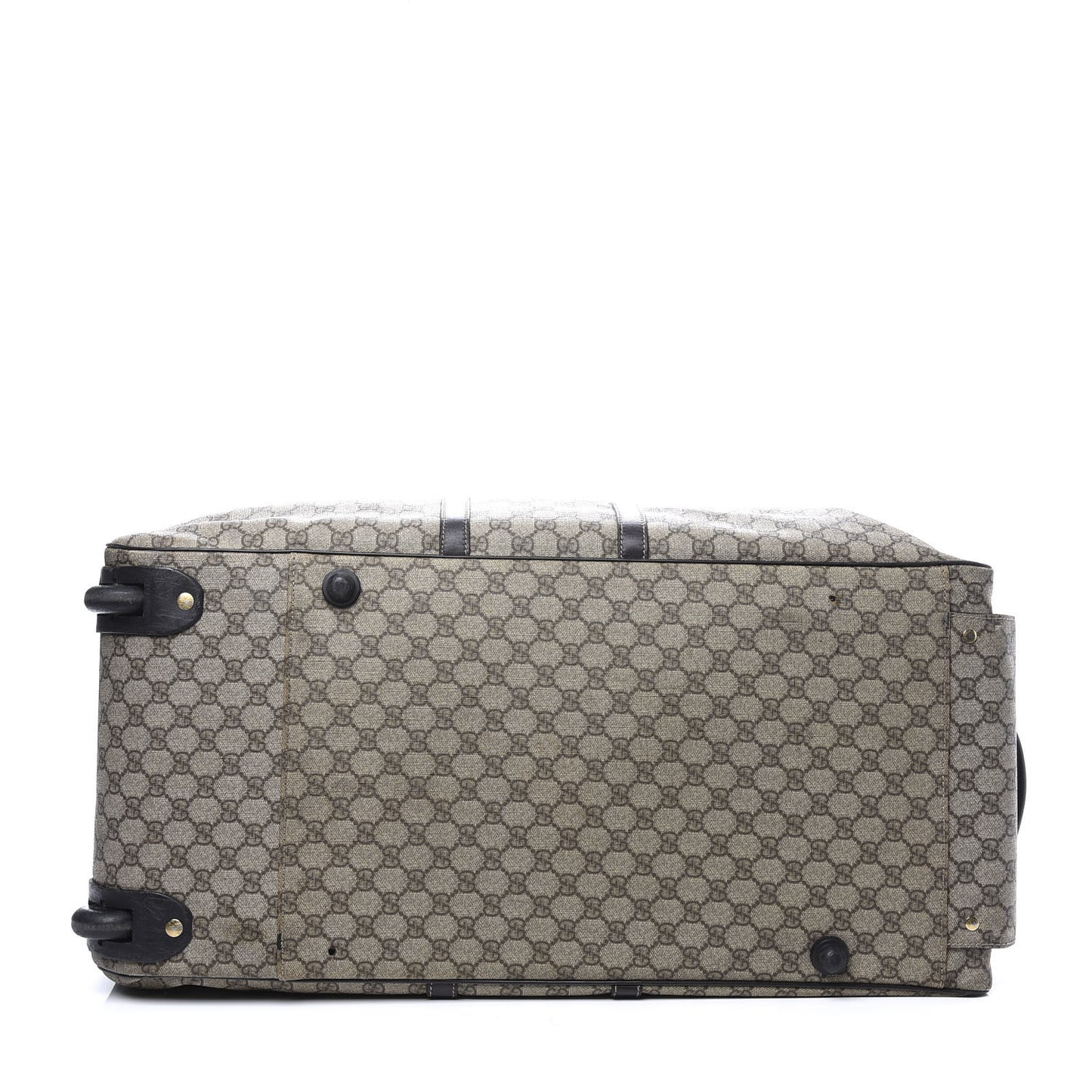 GG Plus Monogram Large Carry On Duffle Trolley Brown