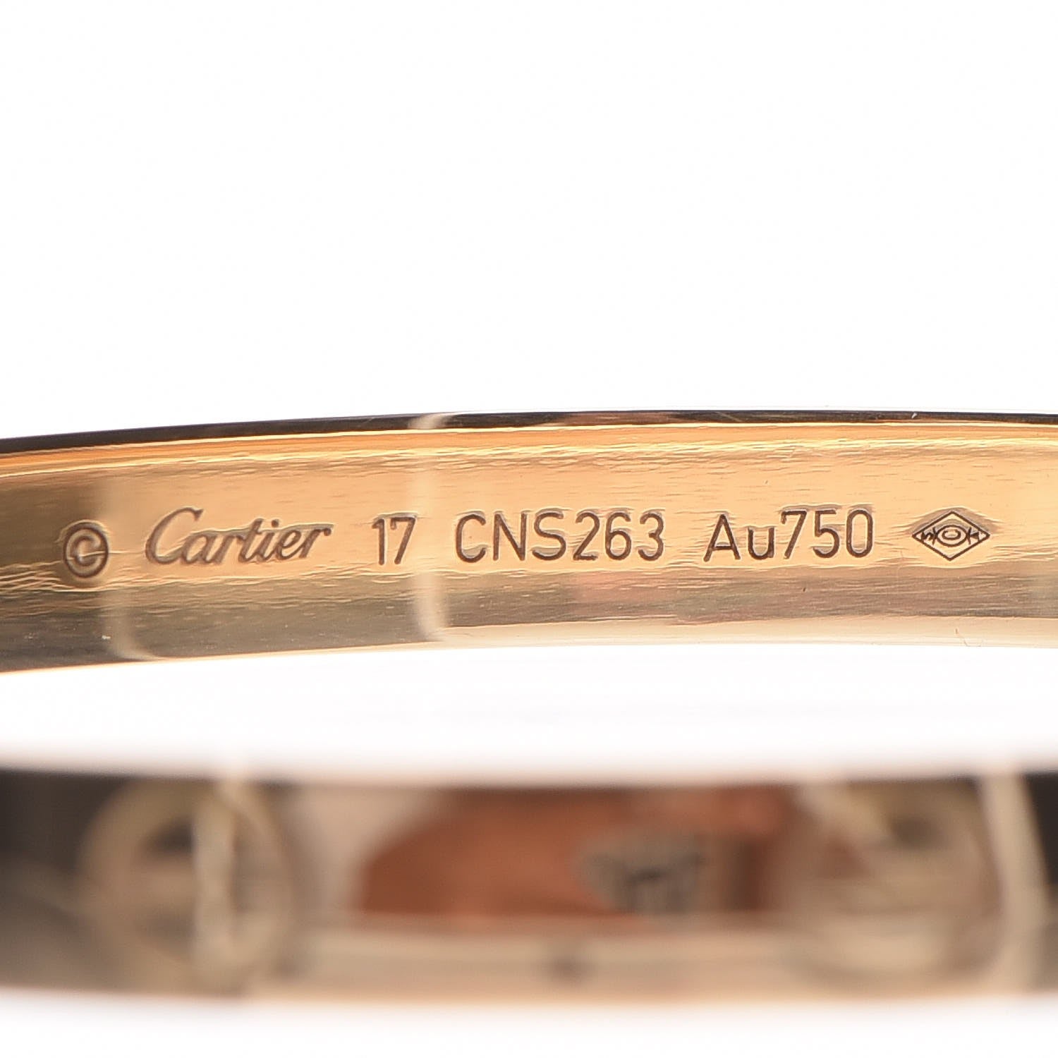 Cartier 18K Yellow Gold LOVE Bracelet 17 3 of 7