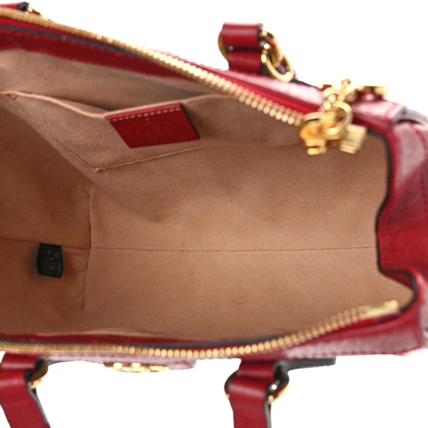 GG Supreme Monogram Flora Web Small Ophidia Tote Bag Red